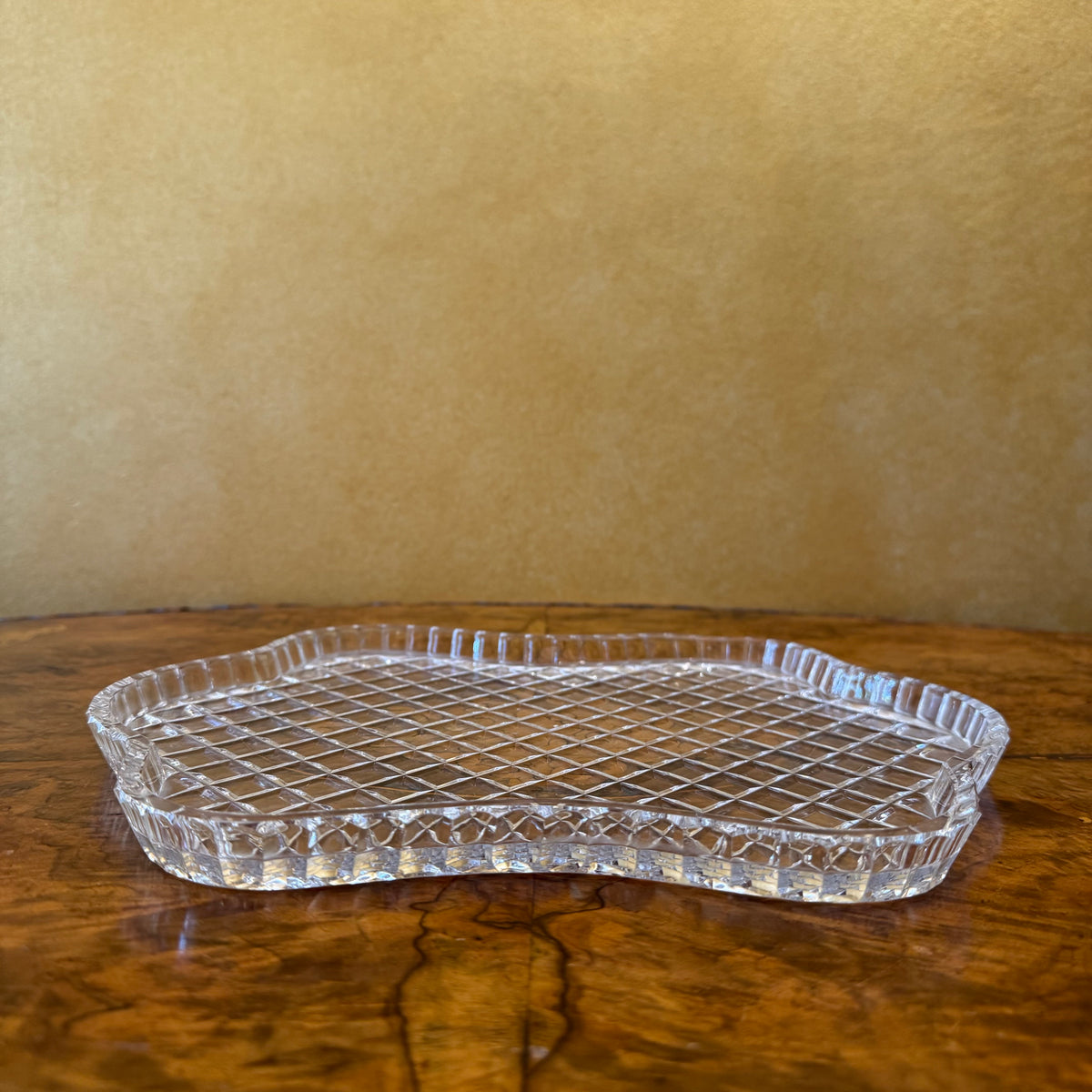 Crystal Scalloped Shaped Tray 