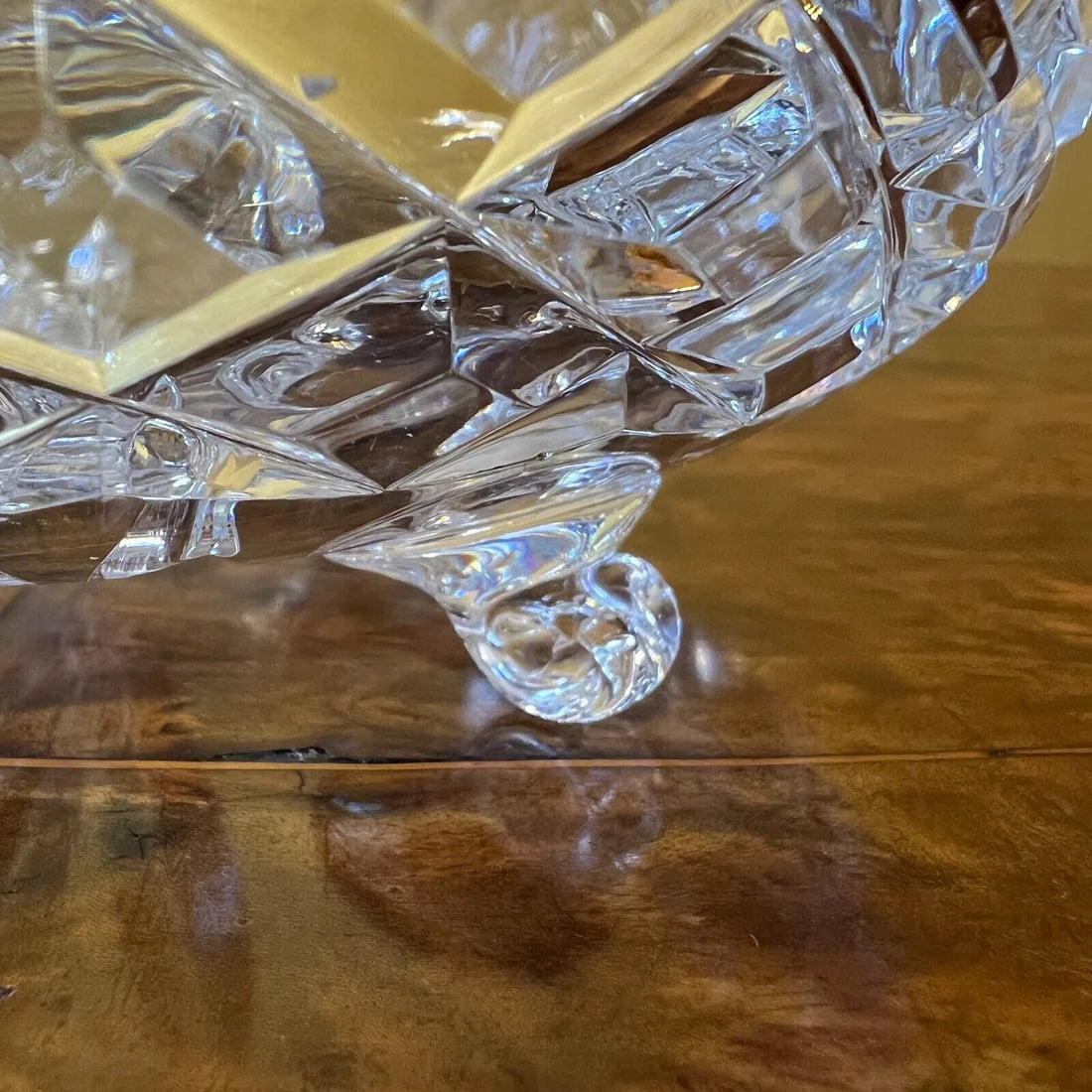 Vintage Crystal Shallow Bowl