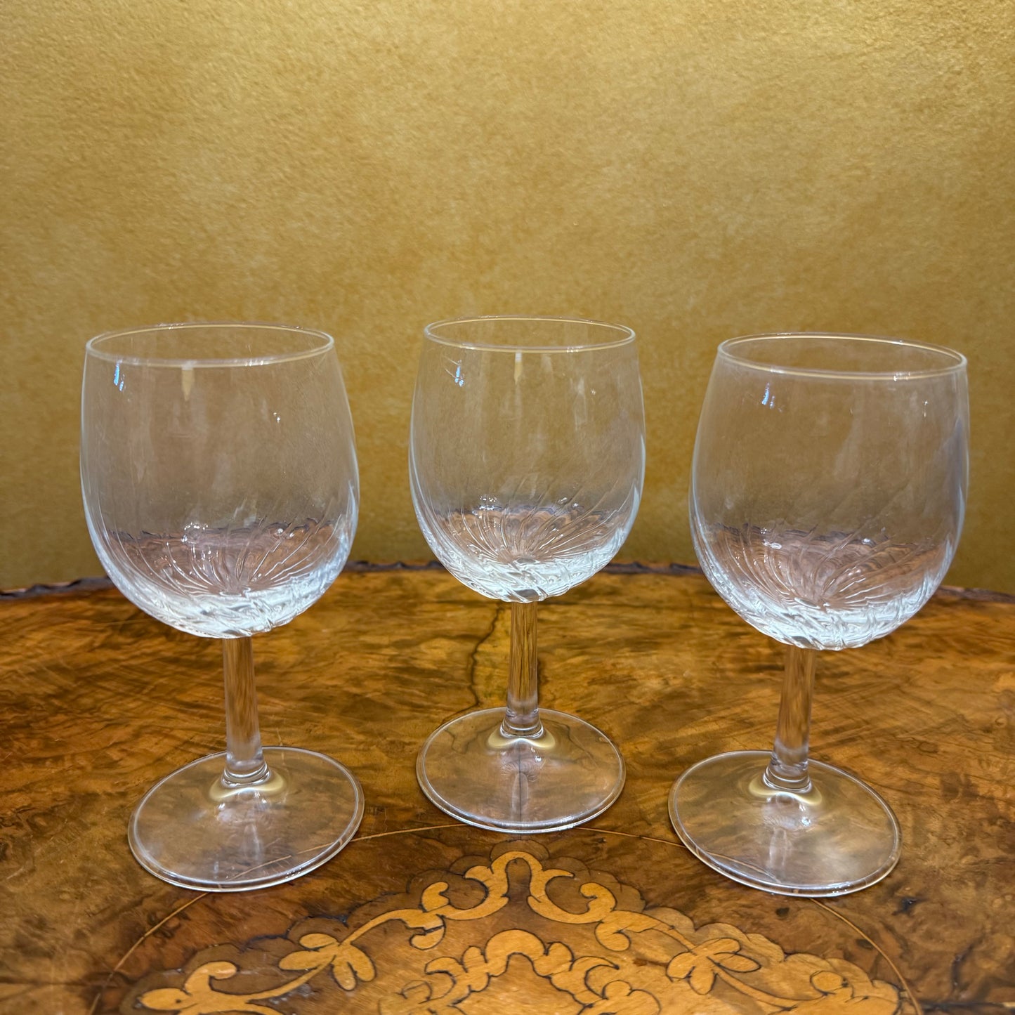 Crystal Wine Glasses Set Of Three 