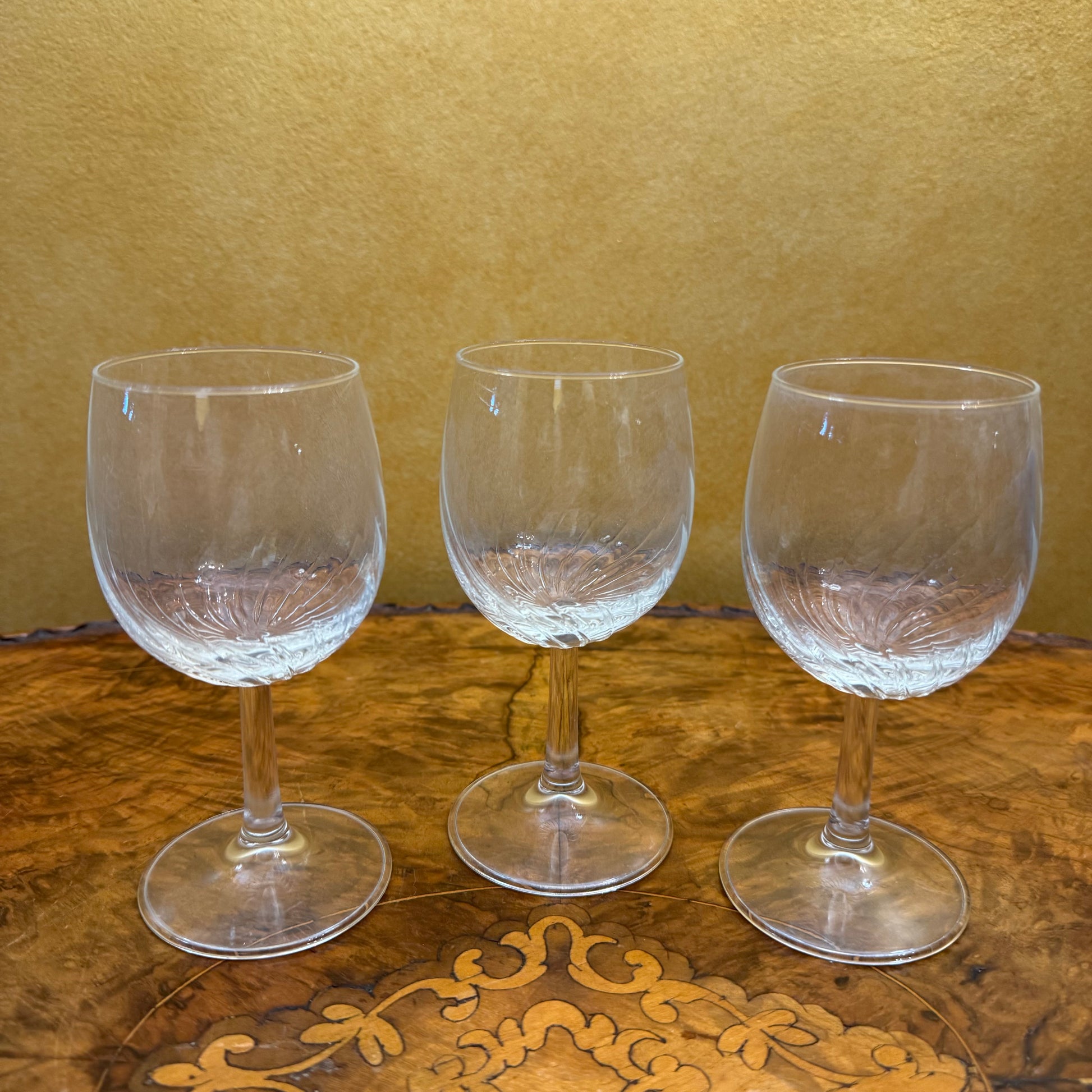 Crystal Wine Glasses Set Of Three 