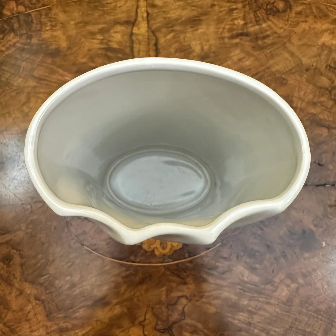 White Porcelain Curved Detail Vase