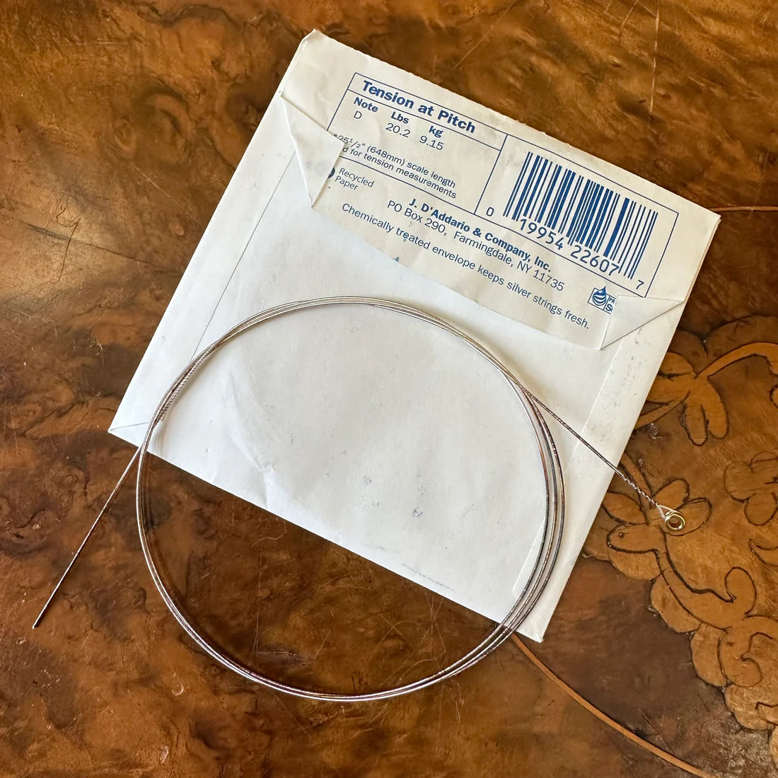 D'Addario Guitar String J4004 .028 Folk Guitar D-4th Silk & Steel Single String