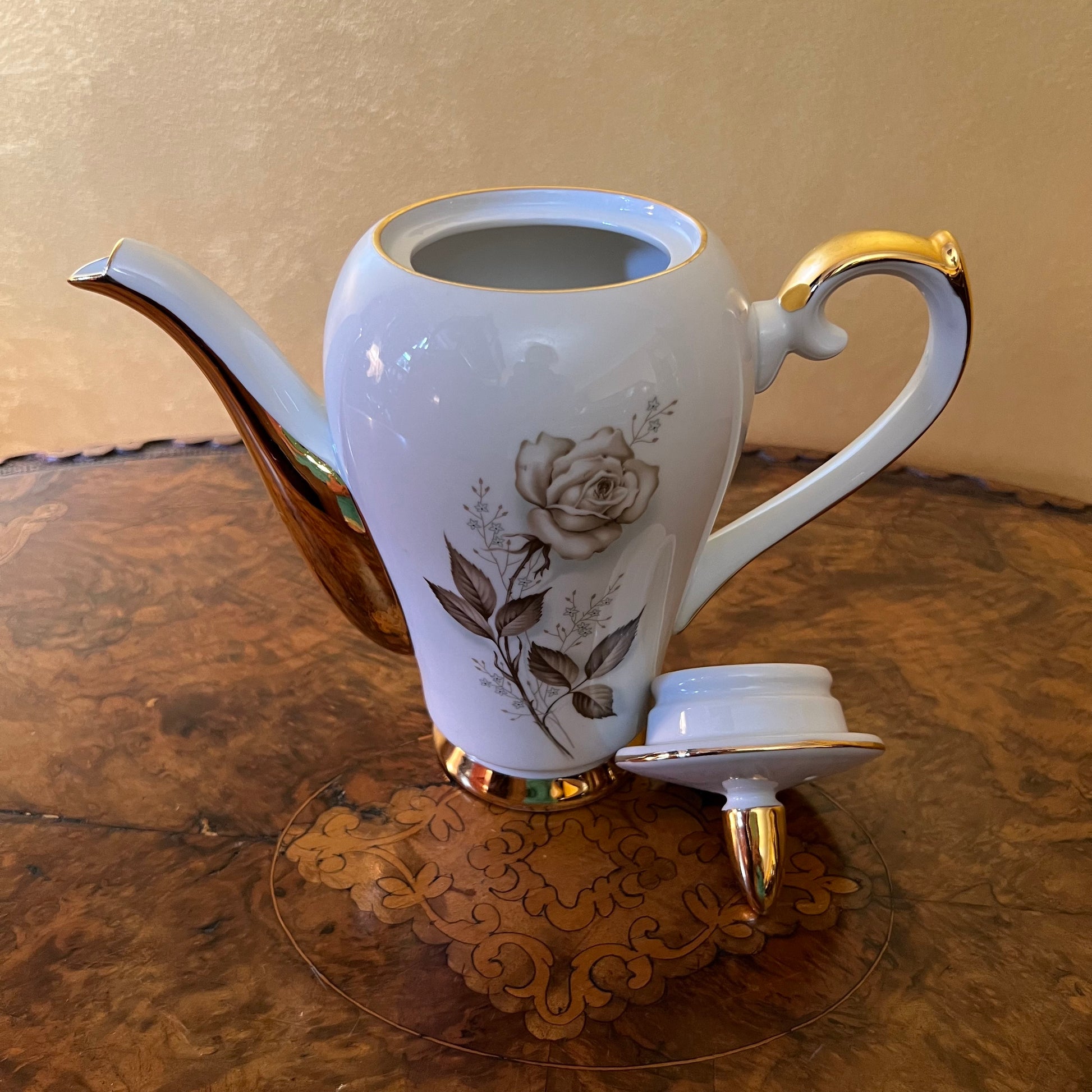 Damask Rose Coffee Pot 