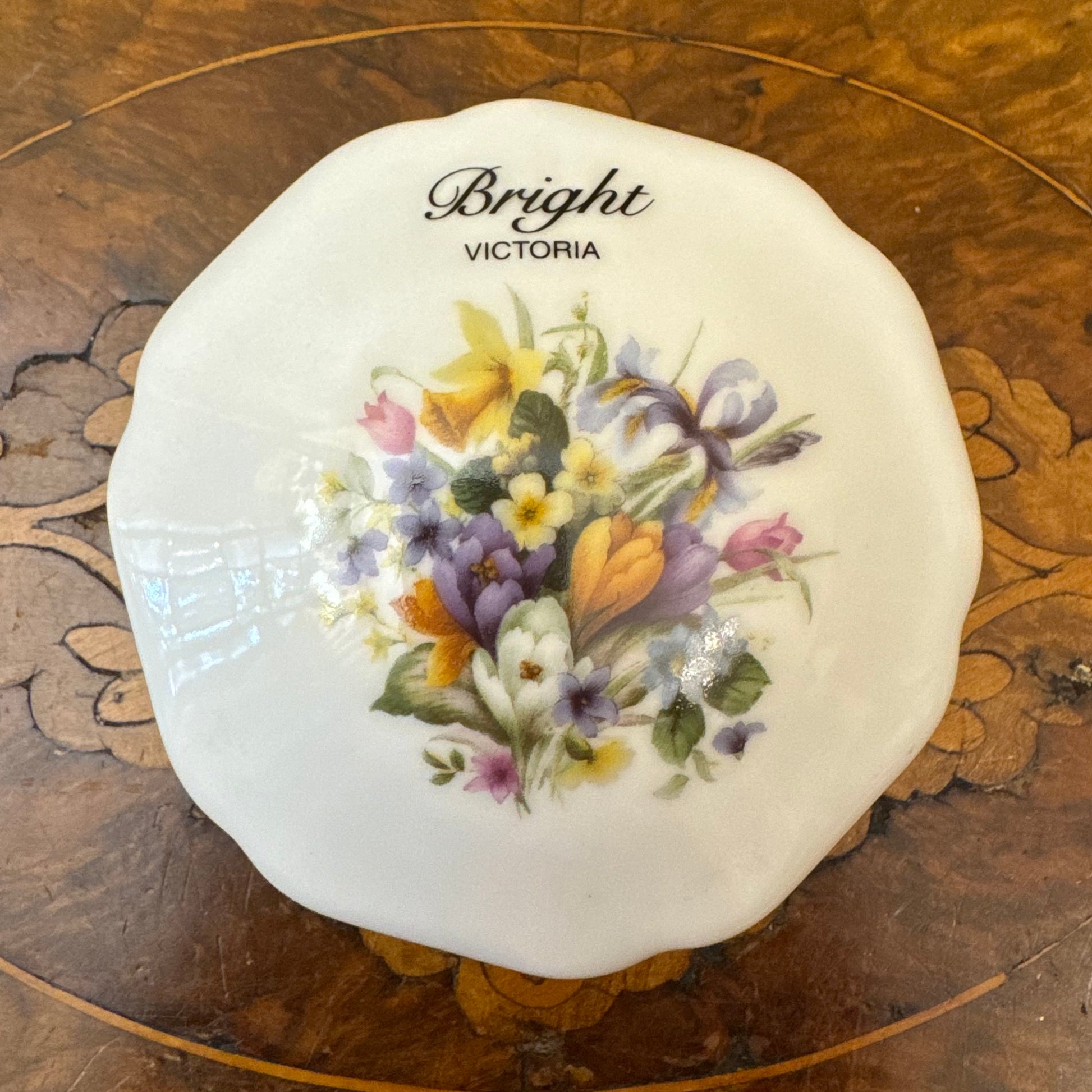 Damsel Products Bright Victoira Hand Painted Trinket Box