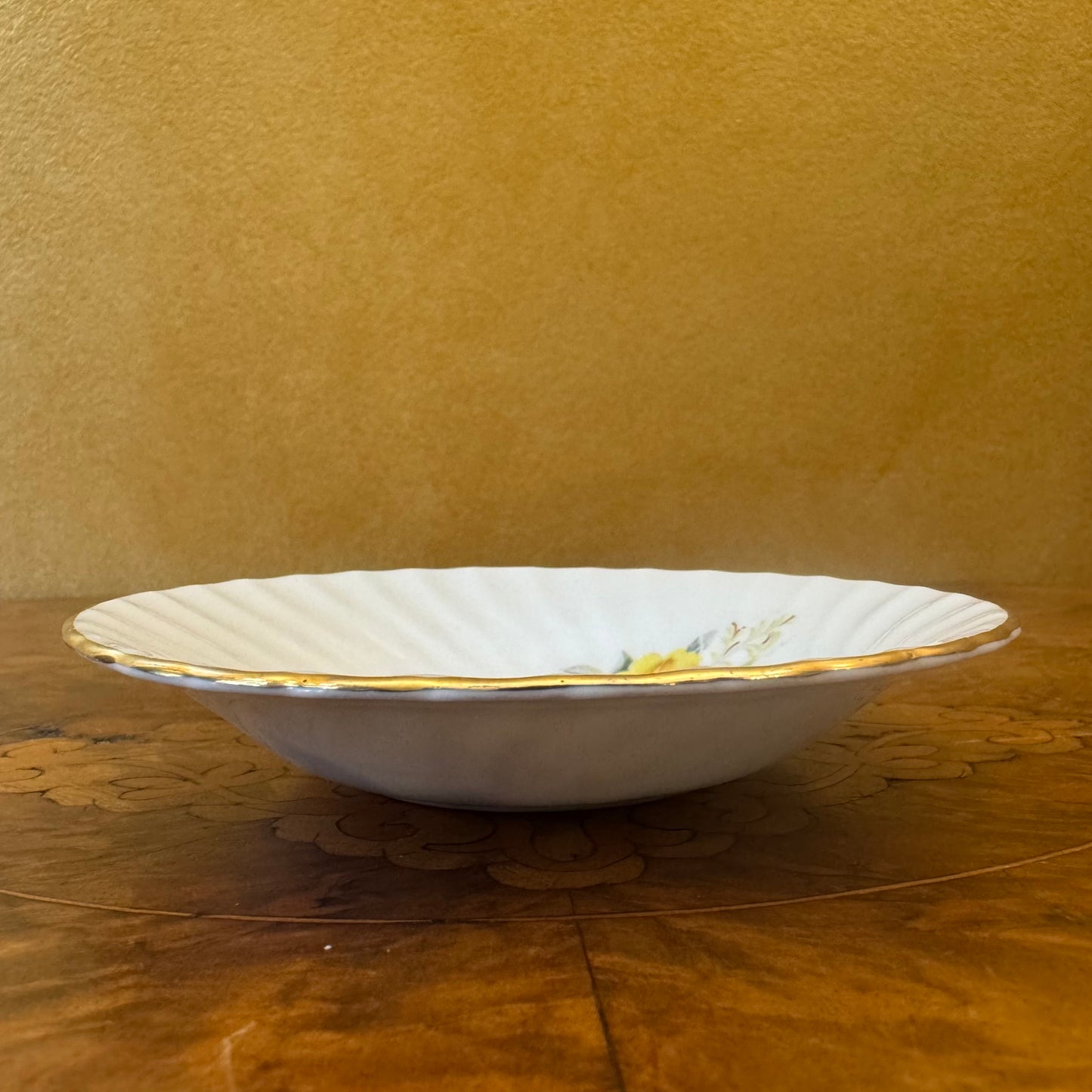 Delphine Yellow Floral Print Dish 