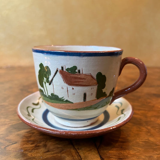 Devon Motto Ware Tea Cup & Saucer 