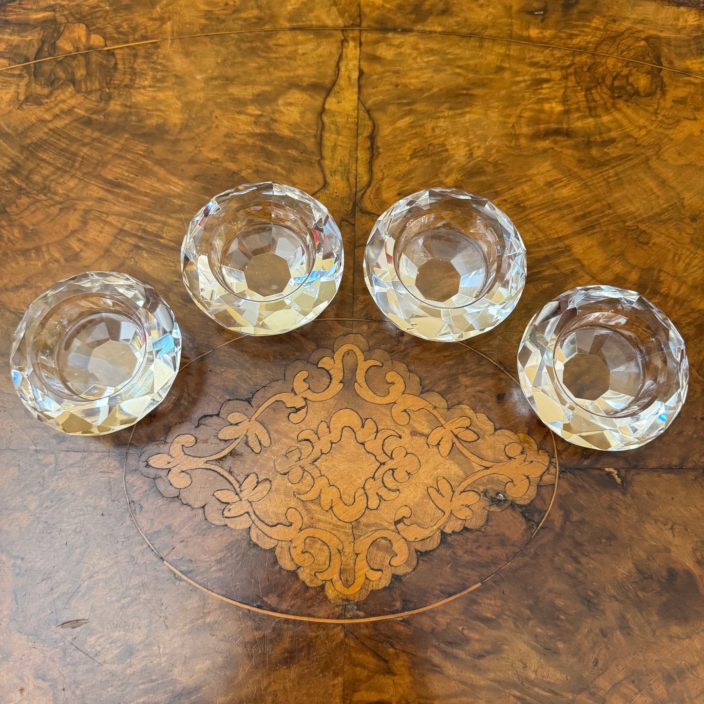 Diamond Crystal Candle Tea Light Holder Set 