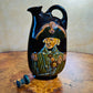 Antique Royal Doulton Kingsware Dewar's Whisky Nelson Flask