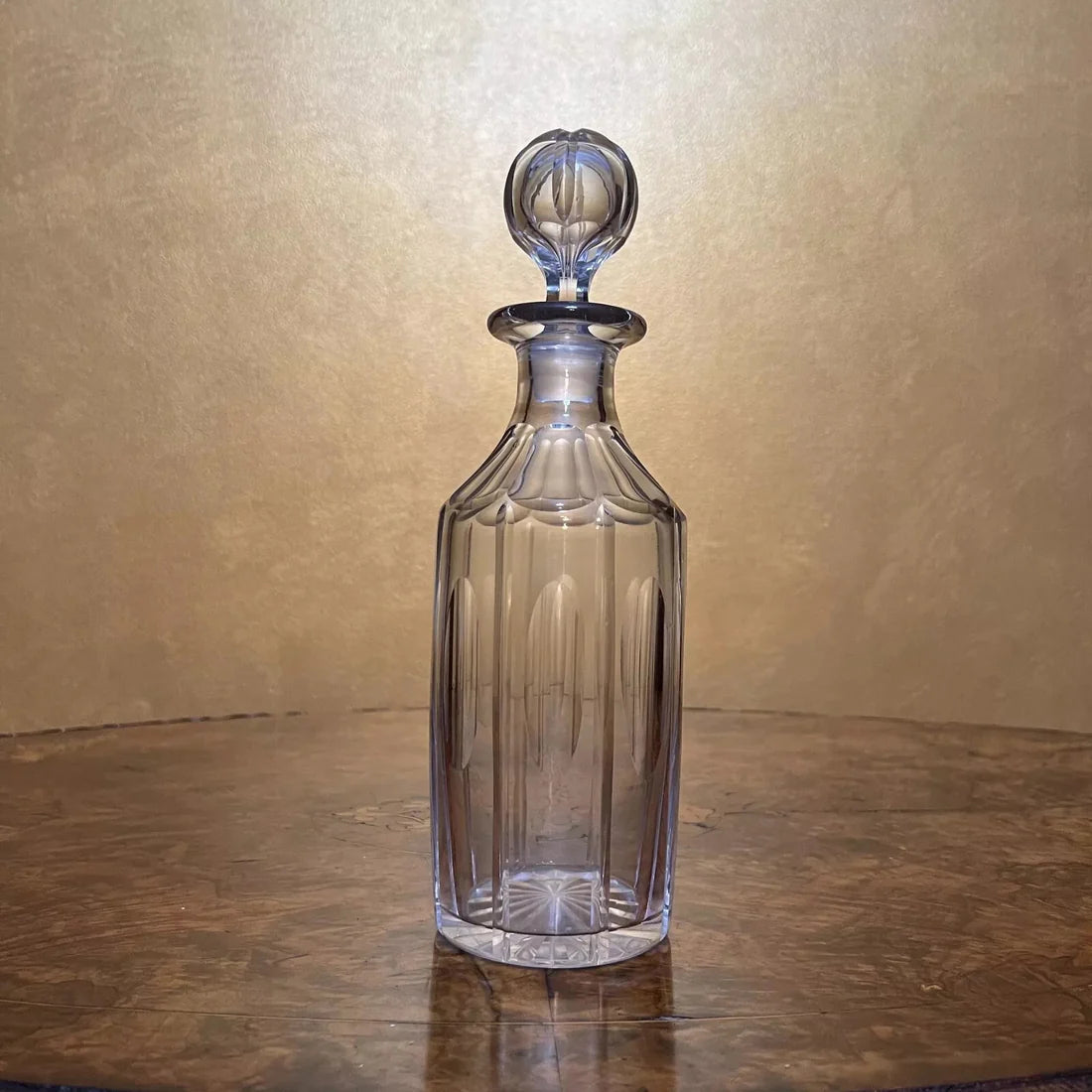 Early 20th Century Crystal Decanters With Silver Plated Holder