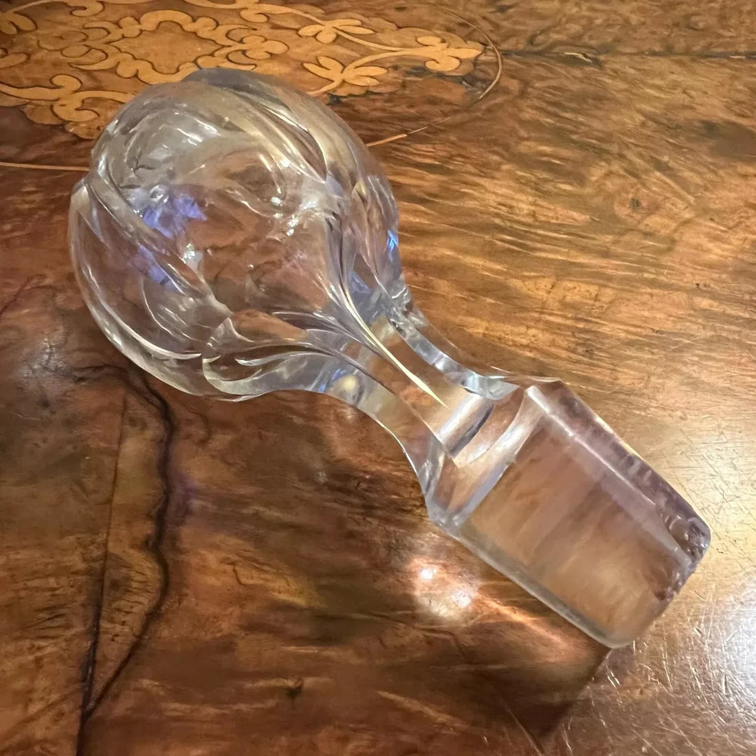 Early 20th Century Crystal Decanters With Silver Plated Holder