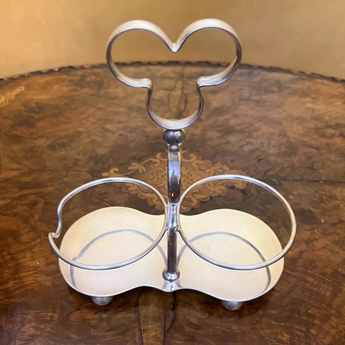 Early 20th Century Crystal Decanters With Silver Plated Holder