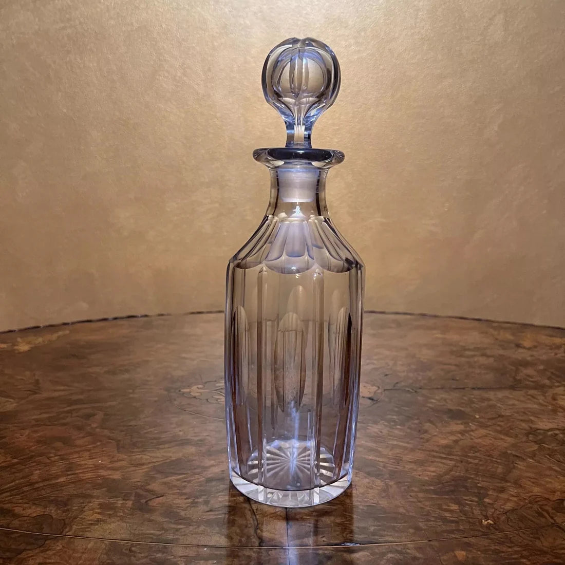 Early 20th Century Crystal Decanters With Silver Plated Holder