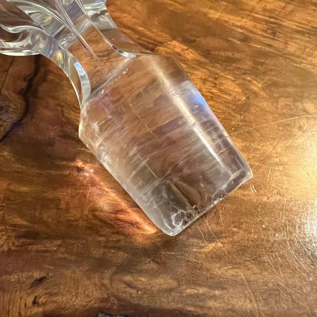Early 20th Century Crystal Decanters With Silver Plated Holder