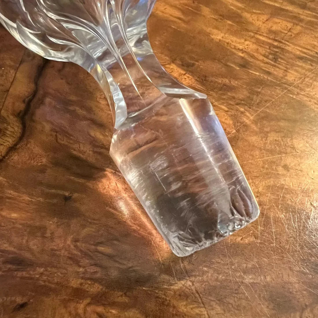 Early 20th Century Crystal Decanters With Silver Plated Holder