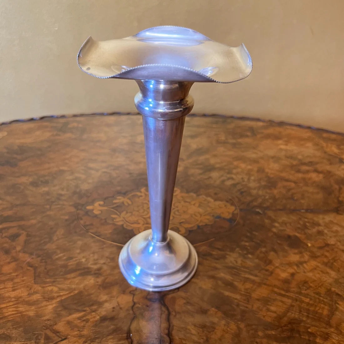 Vintage Eauford Silver Plated Flute Vase