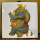 Elephant Paper Embossed Tile
