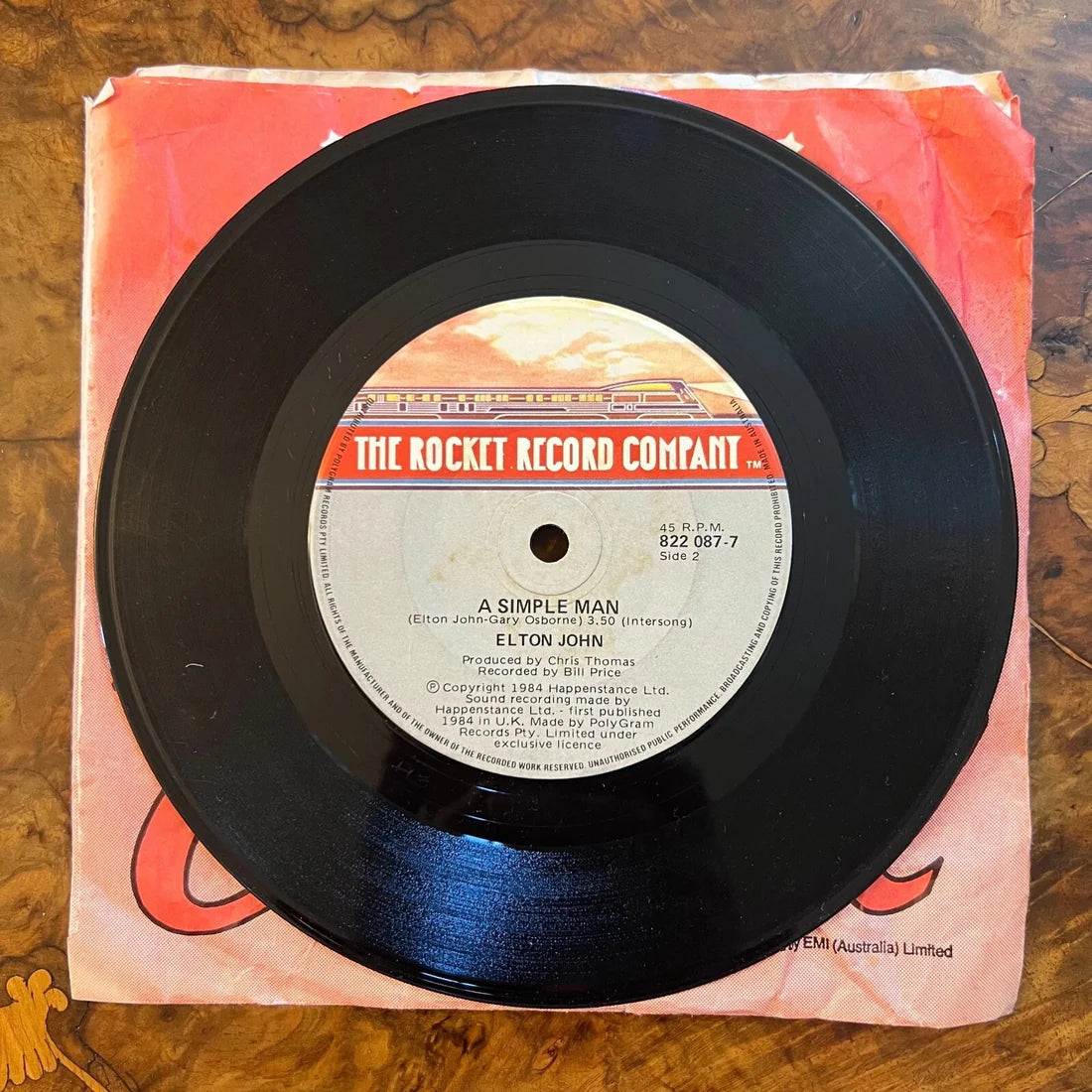Elton John A Simple Man/ Sad Songs Record