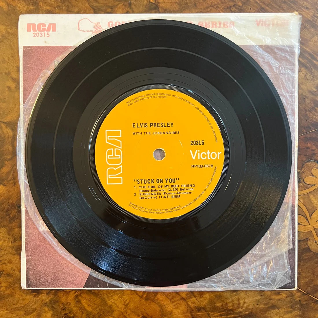 Elvis Presley Stuck On You Record