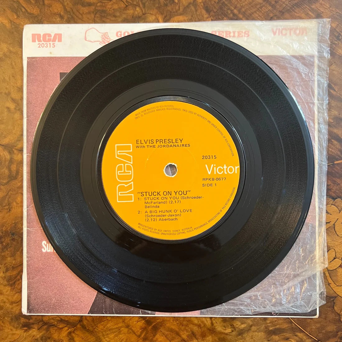 Elvis Presley Stuck On You Record