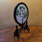 Vintage Embroidered Bird Wooden Frame Stand