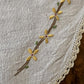 Vintage Linen Embroidered Floral Doily