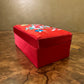 Vintage Red Floral Jewellery Box
