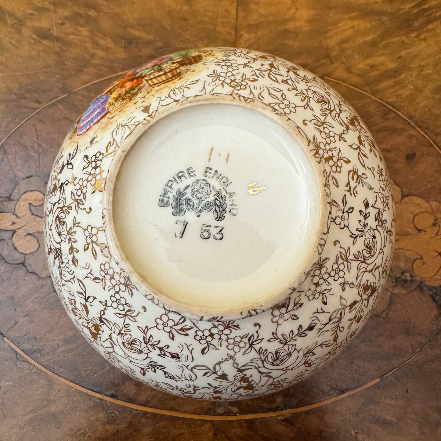 Empire Ware Lady With Flowers Bowl 