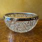 English Silver Plate Rim Crystal Bowl 