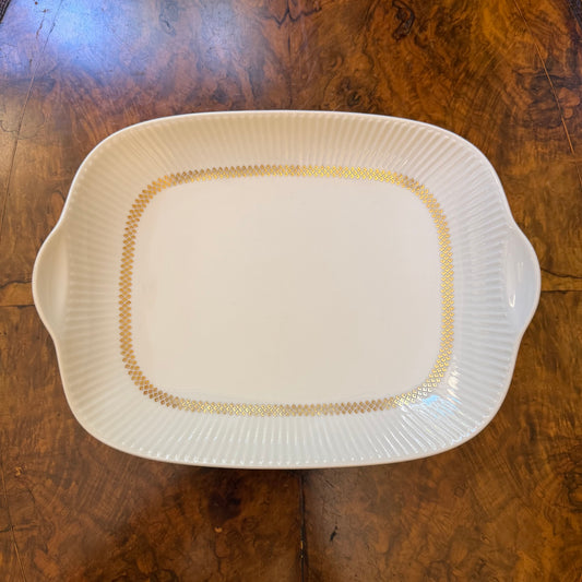 Eschenbach Bavaria Gold Diamond Pattern Platter Dish 
