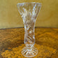 Etched Floral Cut Bud Vase 