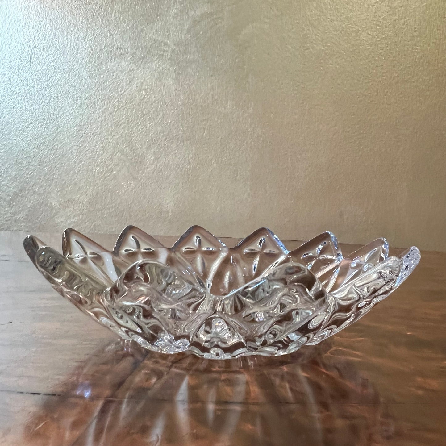 Federal Pressed Petal Glass Bowl