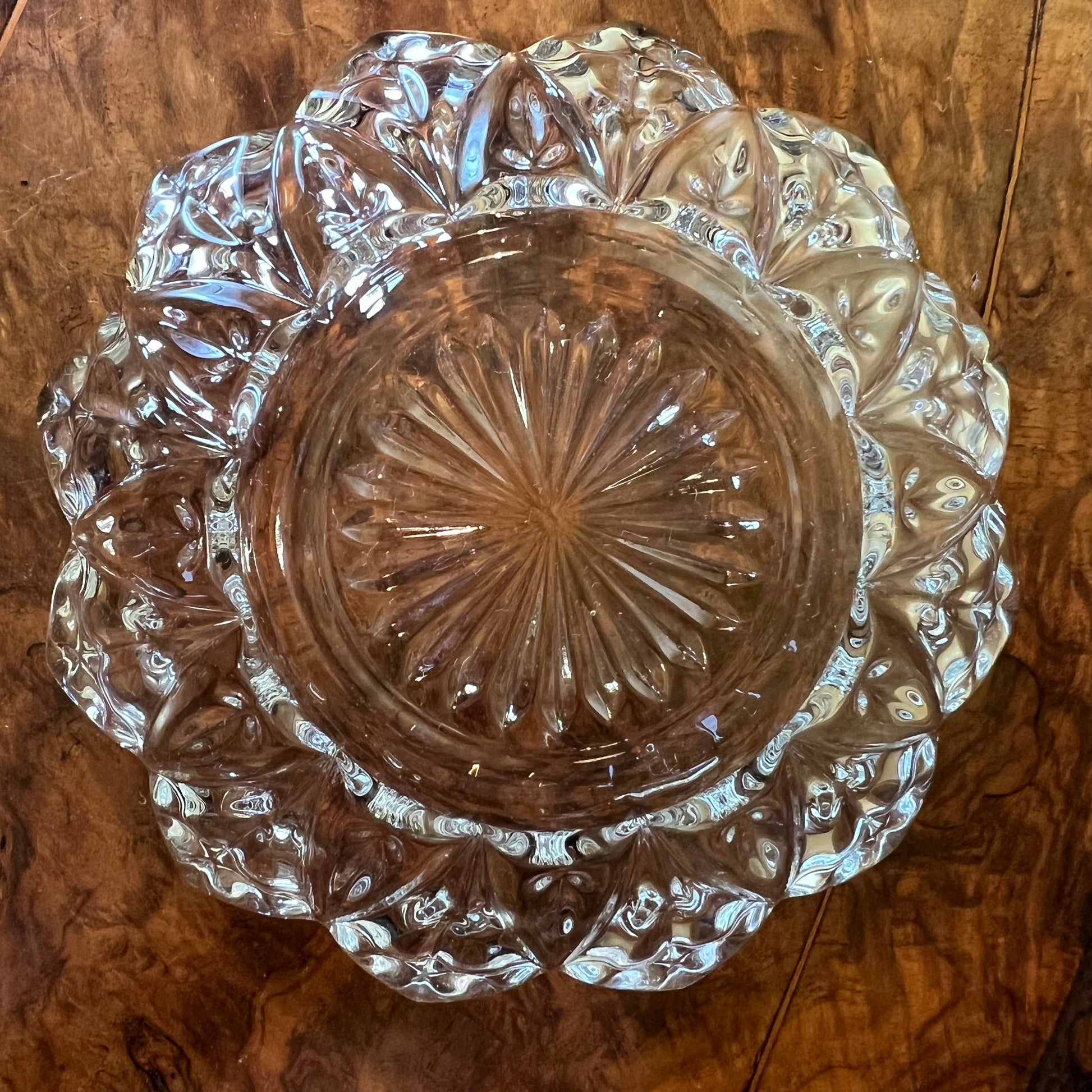 Federal Pressed Petal Glass Dish