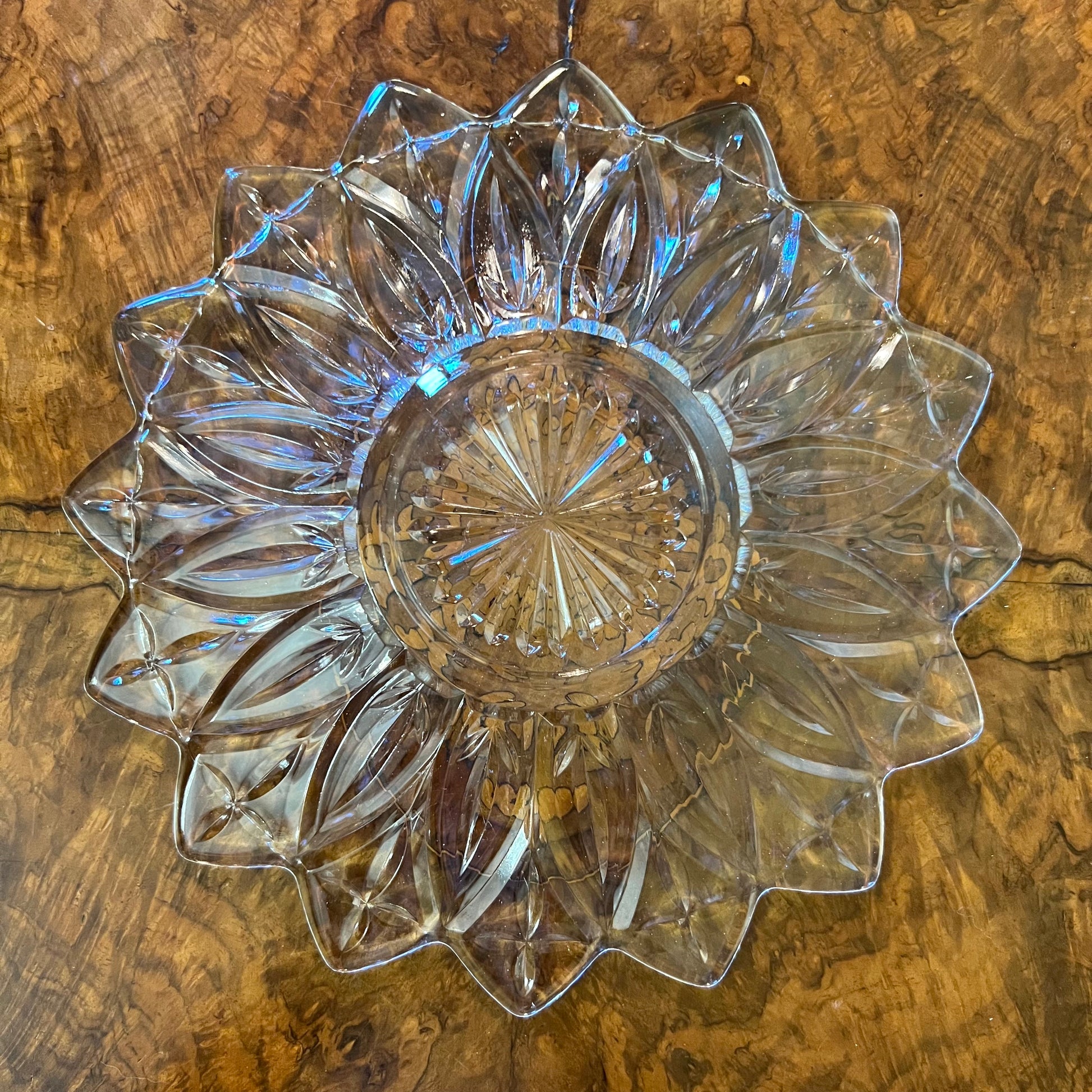 Federal Pressed Petal Glass Serving 