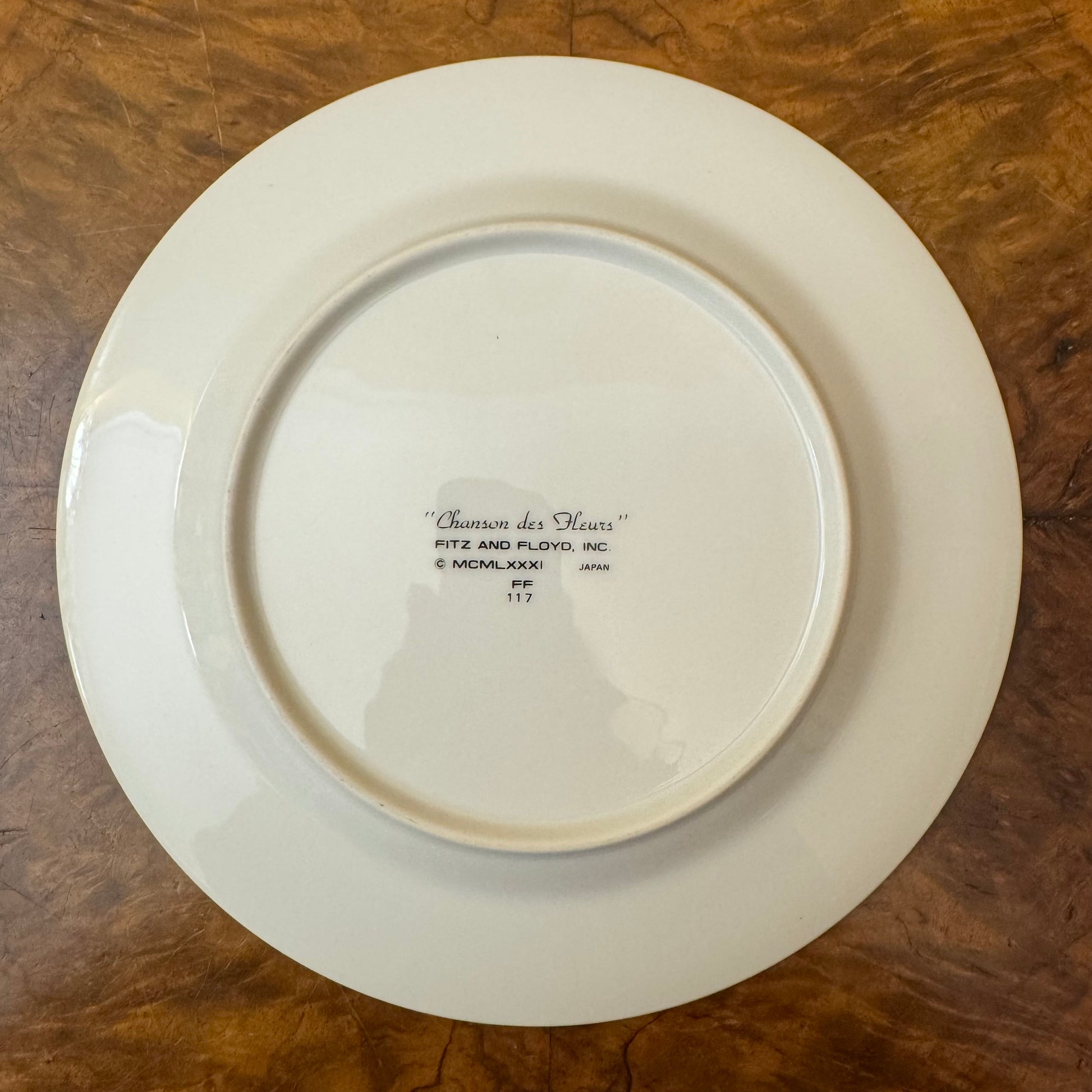 Fitz and Floyd Chanson des Fleurs Plate 