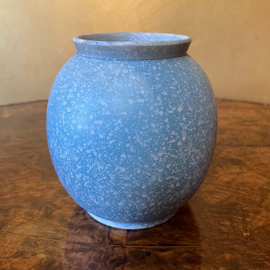 Vintage Floral Blue Vase