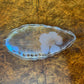 Floral Design Glass Leaf Shape Platter Dish