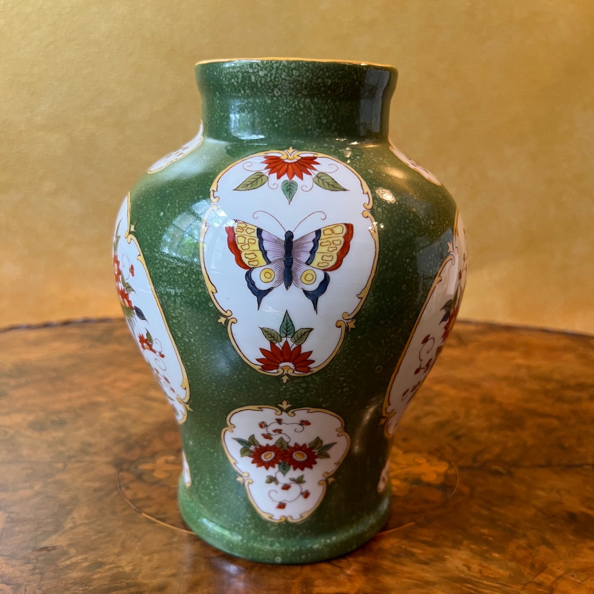 Floral Green Vase 