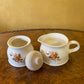 Vintage Autumn Floral Milk & Sugar Set