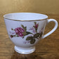 Vintage Floral Print Bone China Tea Cup Trio Set
