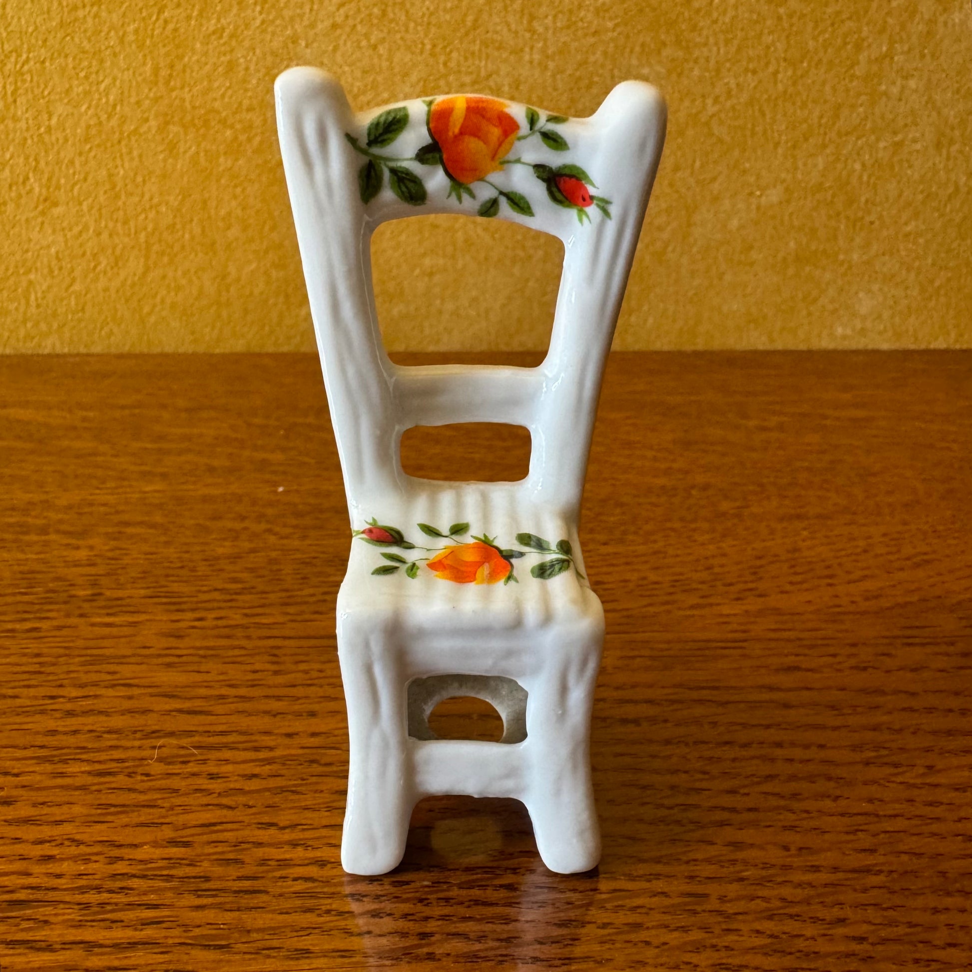 Floral Print Miniature Chair Ornament 