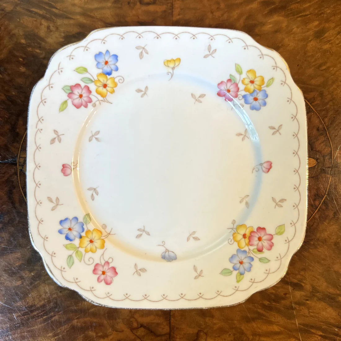 Bell China Floral Print Tea Cup Trio Set