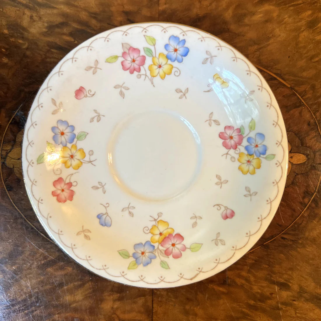 Bell China Floral Print Tea Cup Trio Set