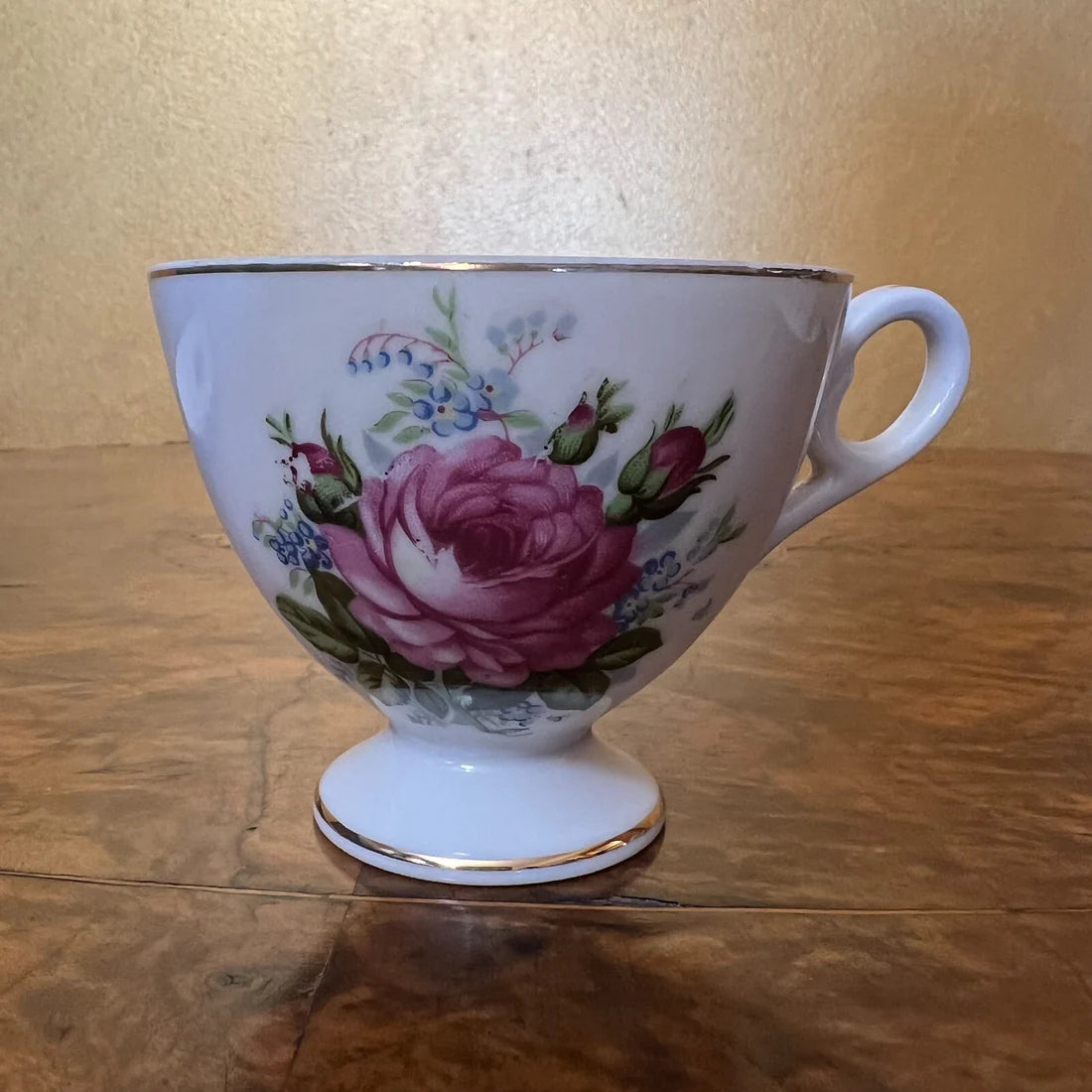 Vintage Floral Tea Cup Tennis Plate