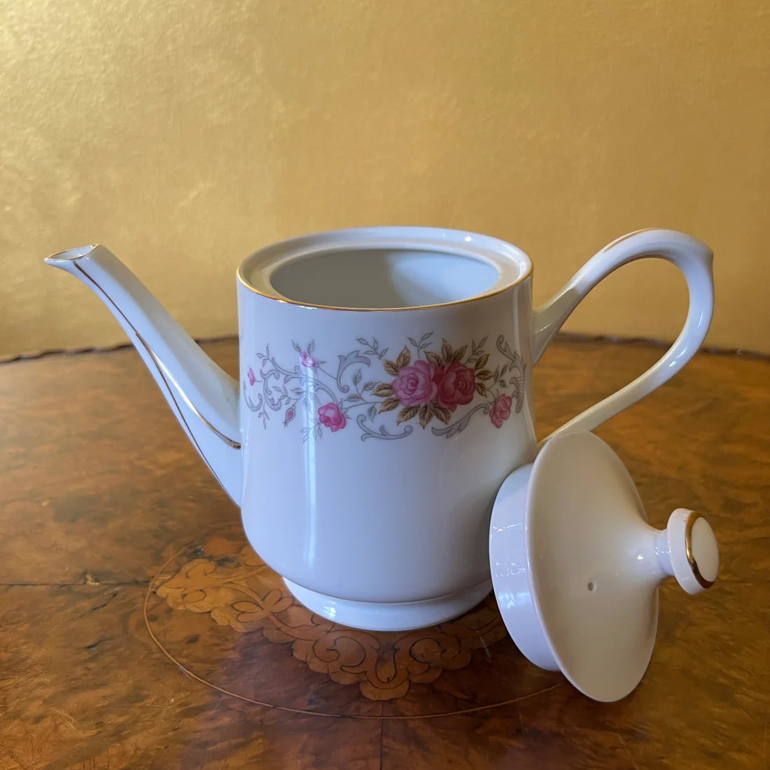 Vintage Japanese Floral Teapot