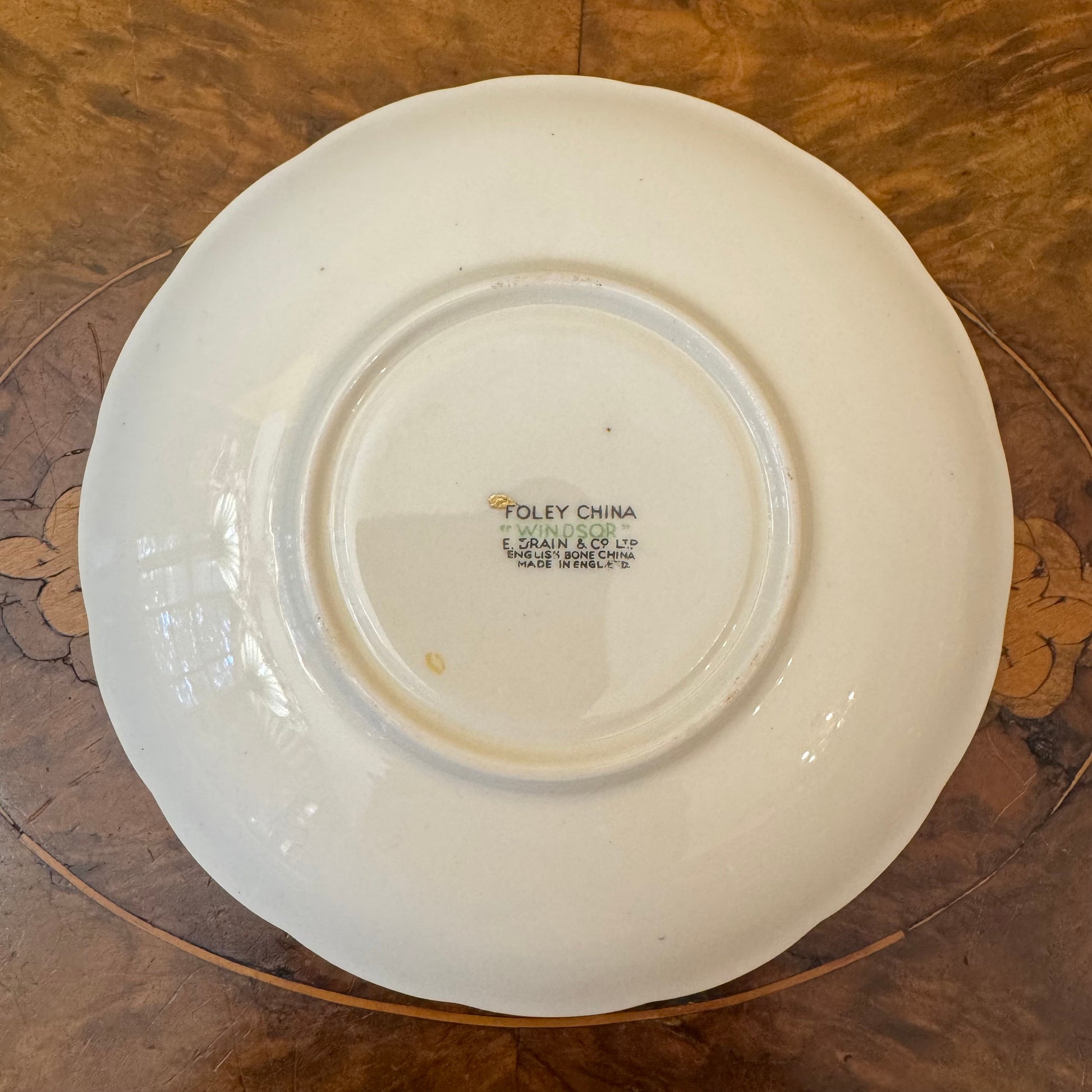 Foley Windsor Burgundy Saucer Plate