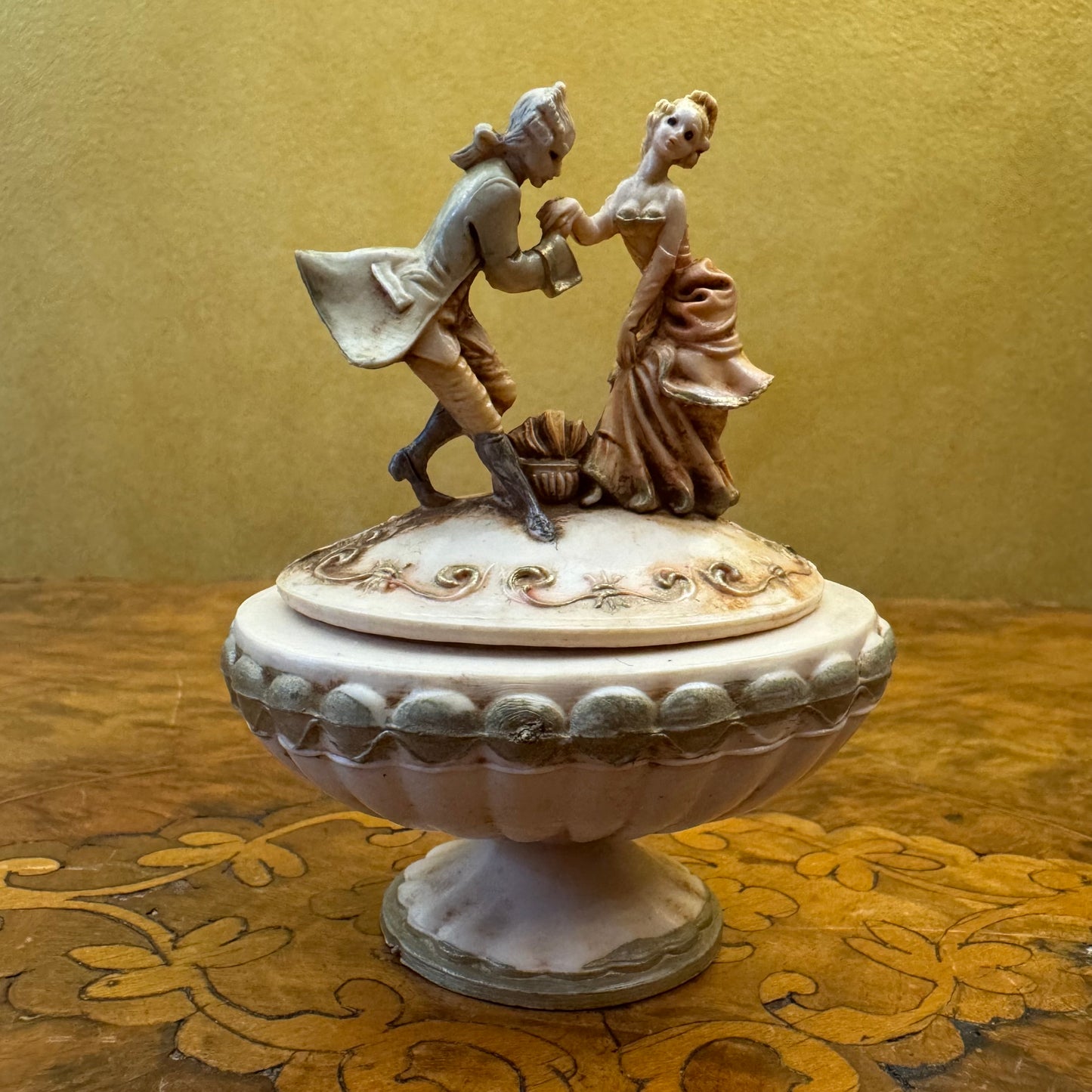 Fontanini Depose Italian Lady and Man Trinket Box