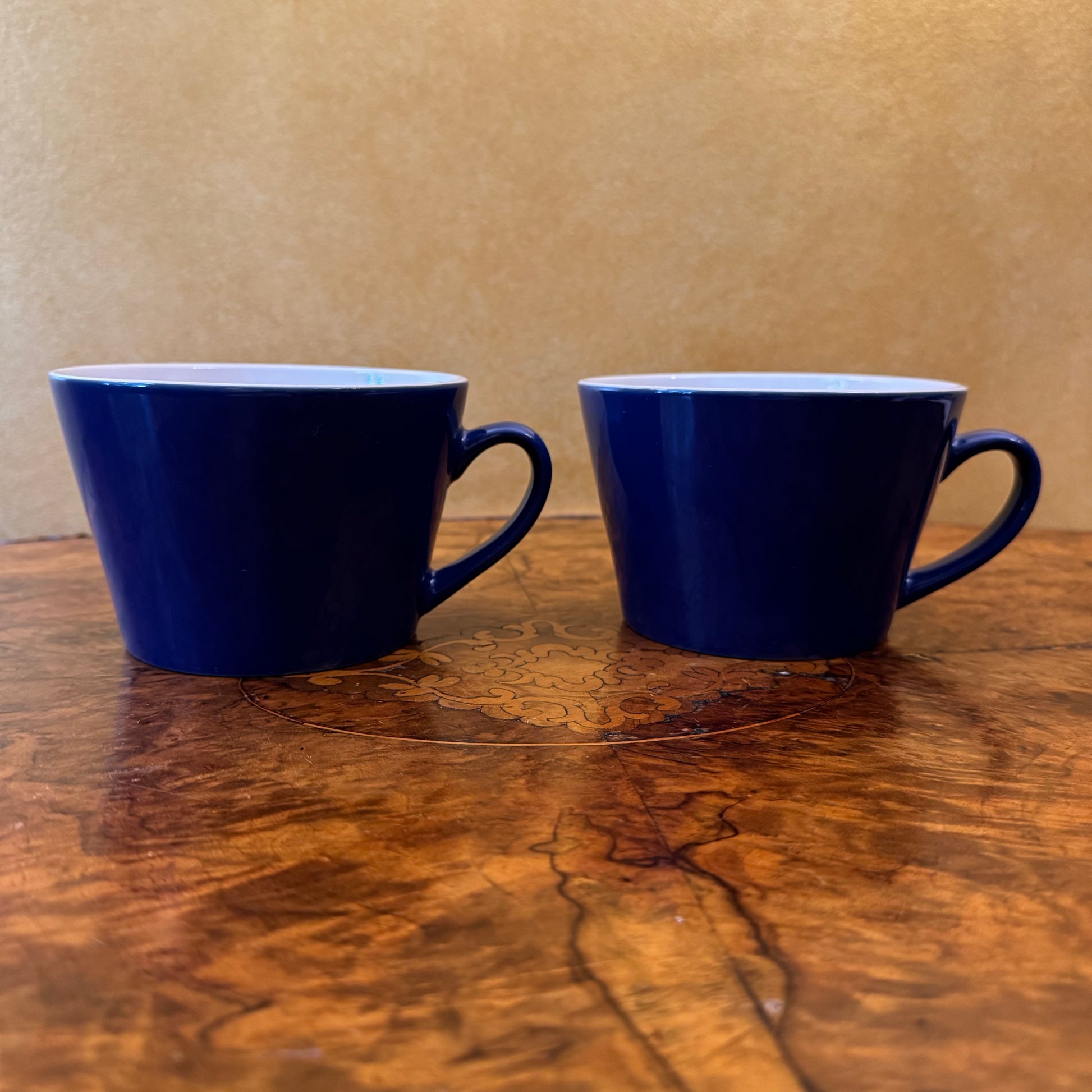Freedom Large Blue Breakfast Mugs Pair