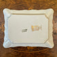 French Courting Print Green & Gold Ashtray 