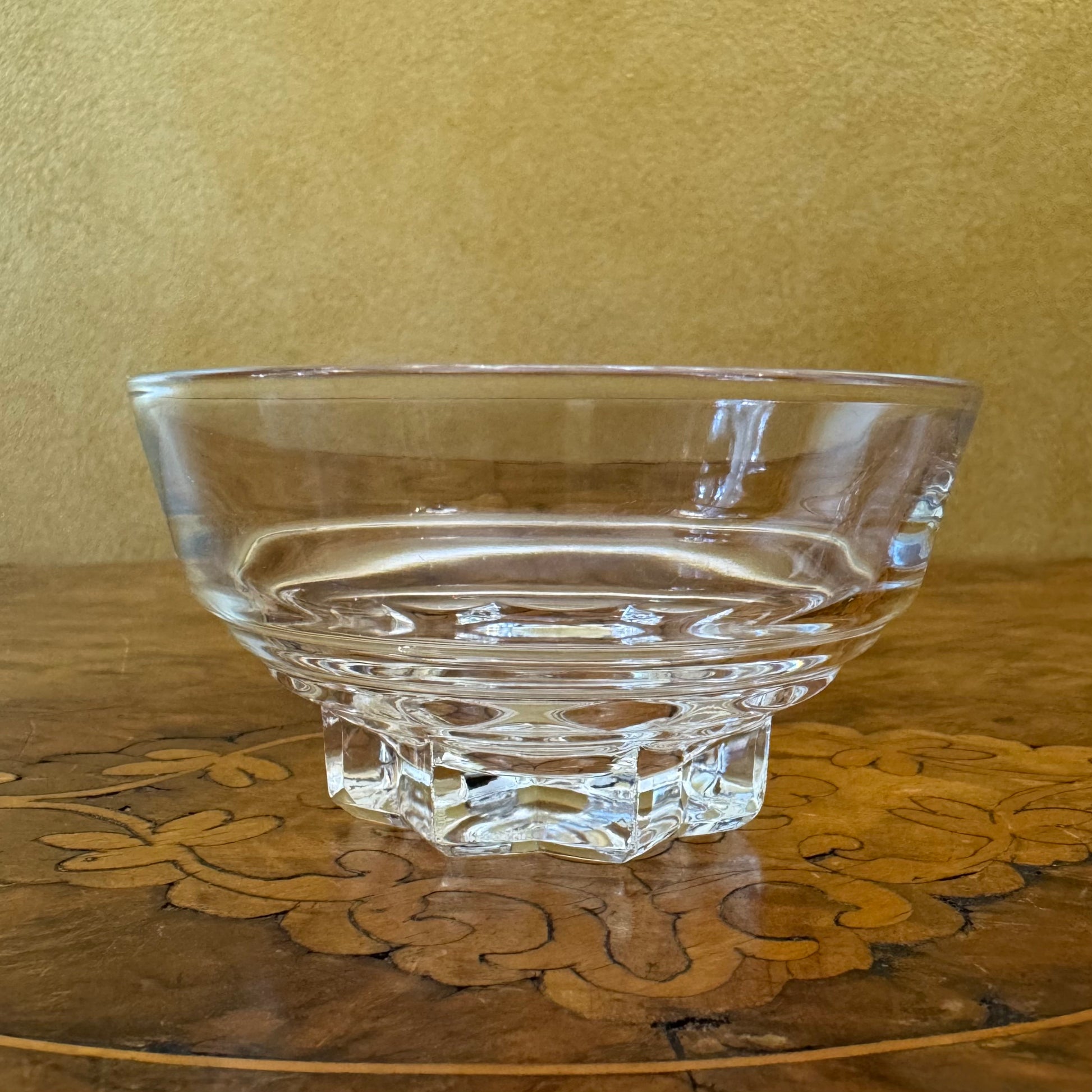 French Glass Star Base Dessert Bowls Set 
