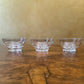 French Glass Star Base Dessert Bowls Set Of Three 